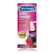 Chloraseptic Max Strength Sore Throat Spray, Wild Berries Flavor, 1.0 fl oz