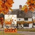 thumbnail image 3 of Sm:)e Truck Pumpkin Maple Leaves Fall Garden Flag 12 x 18 Inch, Double-Sided Printing, Seasonal Farmhouse Yard Outdoor Decor, 3 of 8