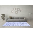 thumbnail image 3 of Ahgly Company Indoor Square Solid Blue Modern Area Rugs, 7' Square, 3 of 4