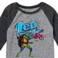 thumbnail image 3 of Teenage Mutant Ninja Turtles: Mutant Mayhem - Leonardo AKA Leo - Team Turtles - Toddler And Youth Raglan Graphic T-Shirt, 3 of 4