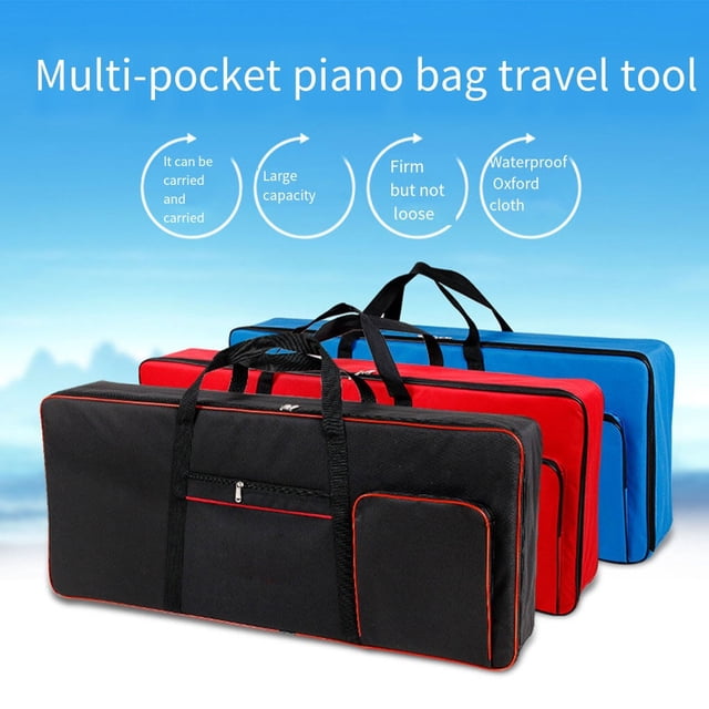 Piano Case Electronic Organ Bag Musical Protective Covers Adjustable Strap Instrument Cover Waterproof Handbag Oxford Cloth Sleeve Backpack Large Capacity Black