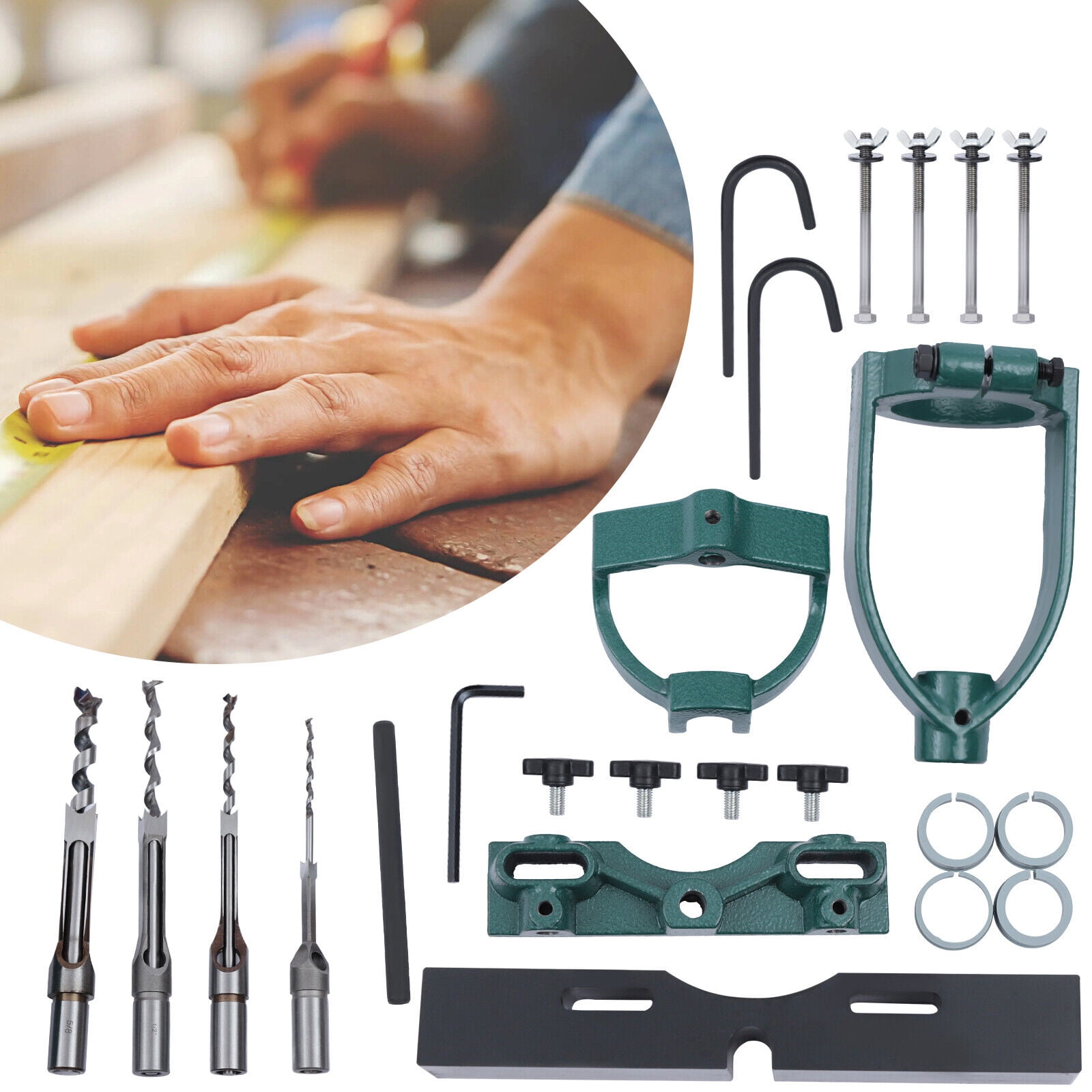 Miumaeov Mortising Machine Attachment for Woodworking Tenon Tools