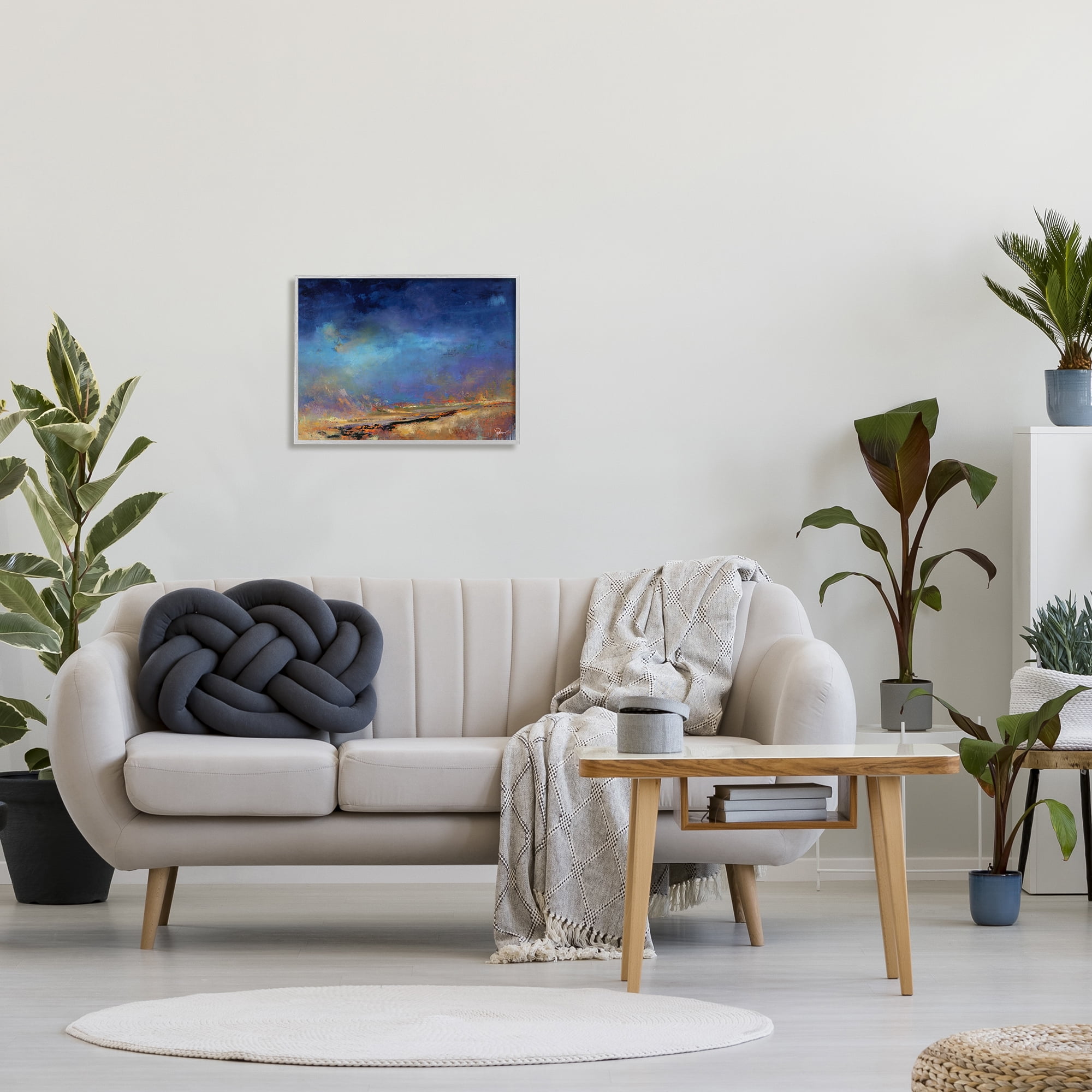 Stupell Lost Land Abstract Landscape Abstract Painting Gray Framed Art Print Wall Art