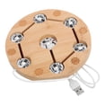 thumbnail image 1 of PAMINGONO led luminous base Crystal Sphere Base Beige for Home Decor 1Set, 1 of 6