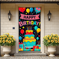 thumbnail image 7 of Colorful Birthday Themed Backdrop Banner with Cake Balloons and Stars Happy Birthday Party Supplies Photography Props Decorations Birthday Decoration, 7 of 7