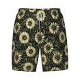 thumbnail image 4 of Lsque Mens Swim Trunks Sunflowers Pattern - Bathing Suit Compression Liner - Beach Swim Shorts Swimwear - (S-3XL) - Stretch Quick Dry -Large, 4 of 9