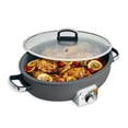 thumbnail image 1 of GreenPan Elite 5.5QT Electric Oval Skillet PFAS-Free Ceramic Nonstick 1800 Watt Dishwasher Safe Lid & Removable Crock Adjustable Temp Control Multi-Cooker Sear Saut Rice Stir-Fry Black, 1 of 5