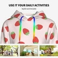 thumbnail image 4 of Wukai Strawberry Print Womens Hoodies Fleece Sweatshirts Long Sleeve Sweaters Pullover Fall Outfits Winter Clothes-XX-Large, 4 of 7