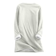 thumbnail image 4 of Jinhomg Casual Sherpa Lined Sweatshirts for Women Cute Heart Letter Print Sleepwear Tops Fall Winter Warm Cozy Long Sleeve Fleece Lined Loungewear White S, 4 of 6