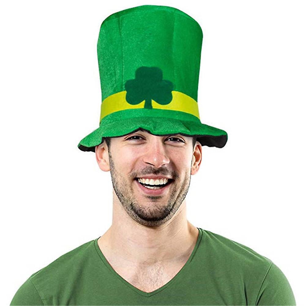 St. Patricks Day Shamrock Green Velvet Top Hat For Men Women Irish Day Party Leprechaun Costume Accessories Funny Hats Walmart