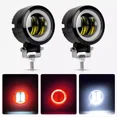 thumbnail image 1 of Faros Auxiliares Led Lupa Ojos De Ángel Moto 3 Modos Niebla, 1 of 8