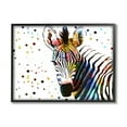 thumbnail image 2 of Stupell Industries Abstract Zebra Portrait Vibrant Modern Polka Dot Pattern, 14 x 11,Design by Ashley Aldridge, 2 of 5