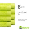 thumbnail image 4 of Premium 100% Cotton Towel Set of 8 Hand Towels 18" x 30" | 8 Ultra Soft and Highly Absorbent Hand Towels for Bath room, Gym, Hotel, Spa, Machine Washable | Color: Apple Green, 4 of 11