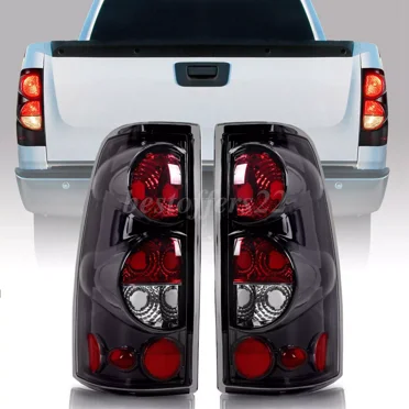 Tail Light Compatible With 1999-2006 Chevy Silverado 1500 2500 3500 GMC Sierra 1500 2500 Driver and Passenger Side Rear Light Brake Lamps (OE Black Clear Lens)