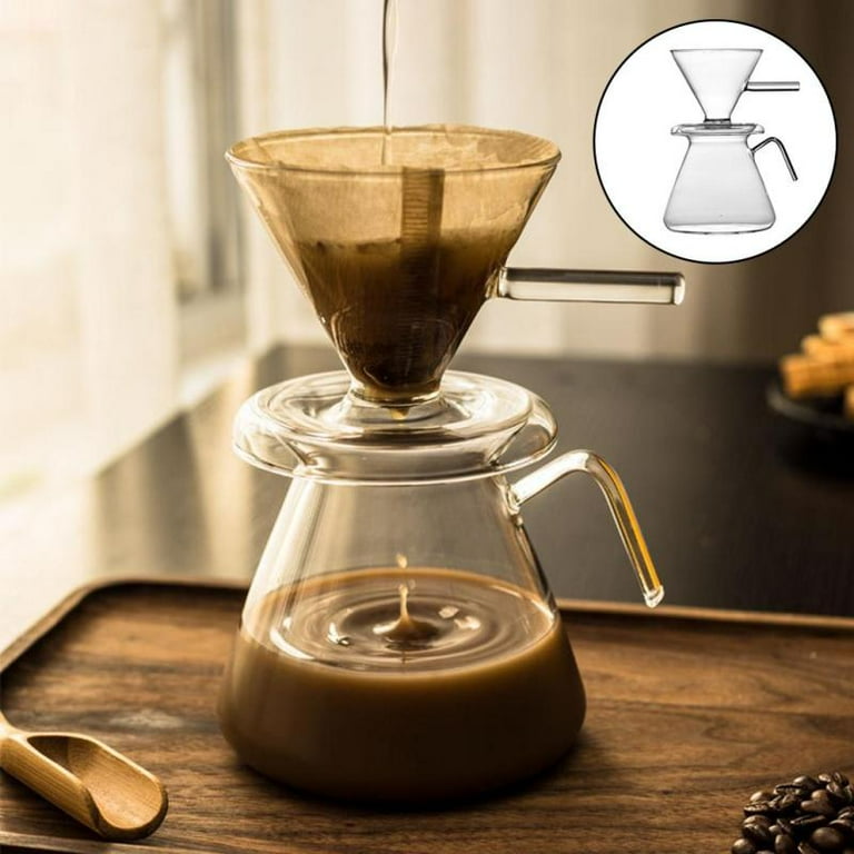 Hot Sale 400ml/ 600ml Glass Pour Over Coffee Maker Pot Camping Coffee Pot  for Hand-Brew Coffee - China Glassware and Glass Pitcher price