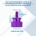 thumbnail image 2 of 20 Pcs #6-32 Knurled Thumb Screw Computer Case Threaded Hand Tighten Screws for PC Case, Purple, 2 of 7