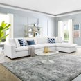 thumbnail image 2 of Sectional Sofa Set, Faux Vegan Leather, White, Modern Contemporary Urban Design, Living Lounge Room Hotel Lobby Hospitality, 2 of 10