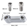 thumbnail image 4 of 1 Pair Motorcycle 10mm 8mm Mirror Handlebar Mount Riser Extender Adapter for Honda for Suzuki for Yamaha Silver Tone, 4 of 6