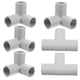 thumbnail image 1 of ColoMX 6 conectores de plástico para corralito, piezas de repuesto, conectores en forma de T fáciles de instalar y piezas de corralito de 3 vías, accesorios para patio de juegos., 1 of 8