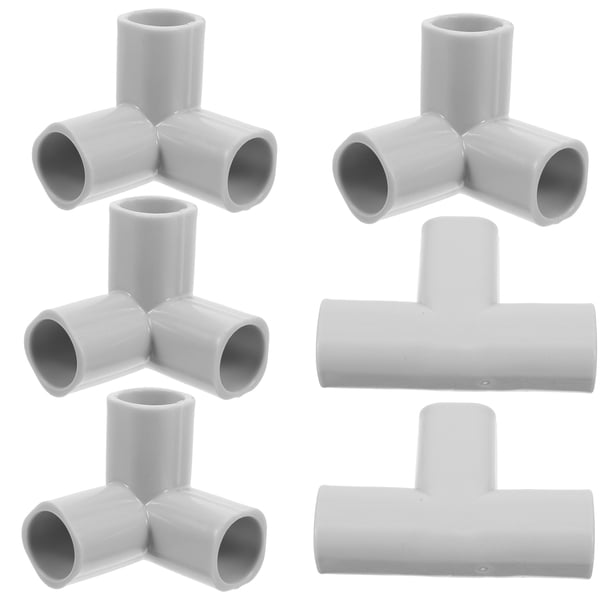 ColoMX 6 conectores de plástico para corralito, piezas de repuesto, conectores en forma de T fáciles de instalar y piezas de corralito de 3 vías, accesorios para patio de juegos.