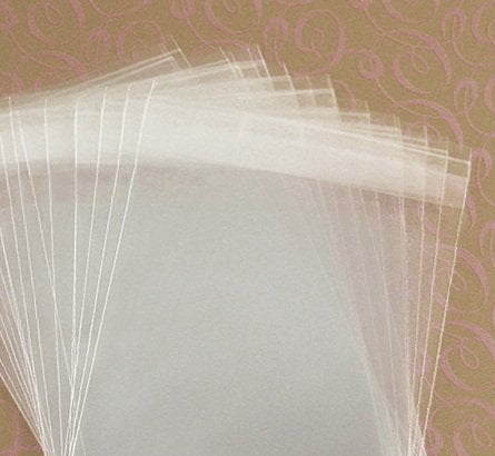 8 x 4 cm Clear Cellophane Plastic Display Peel ^New Size^ 50 Seal Bag #jd 