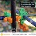 thumbnail image 2 of C-BITE Stake Clips - 50/50 Assortment for 7/8 (Orange) and 5/8 (Lime) garden stakes, 2 of 6