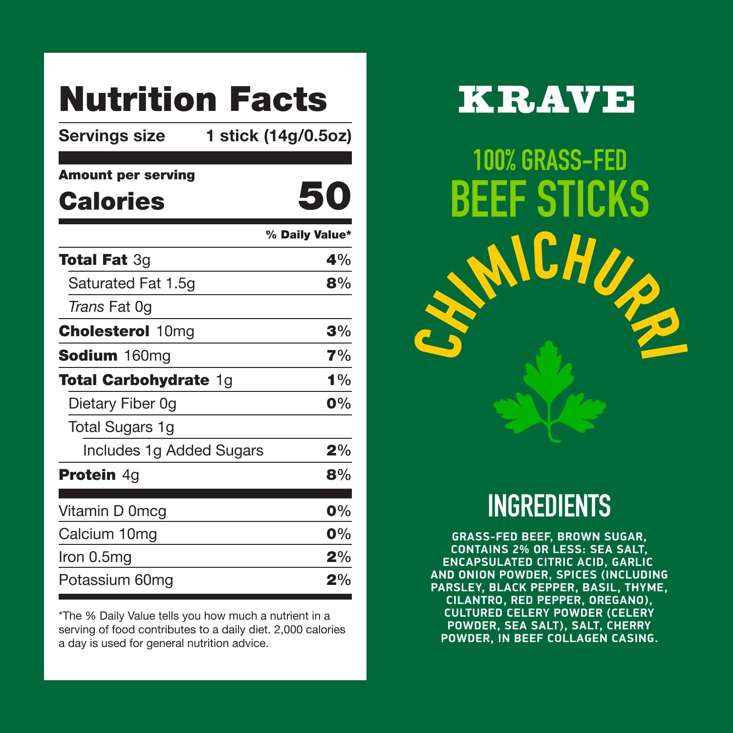 Krave Beef Stick Chimichurri 12 ea Minis (Pack of 8)