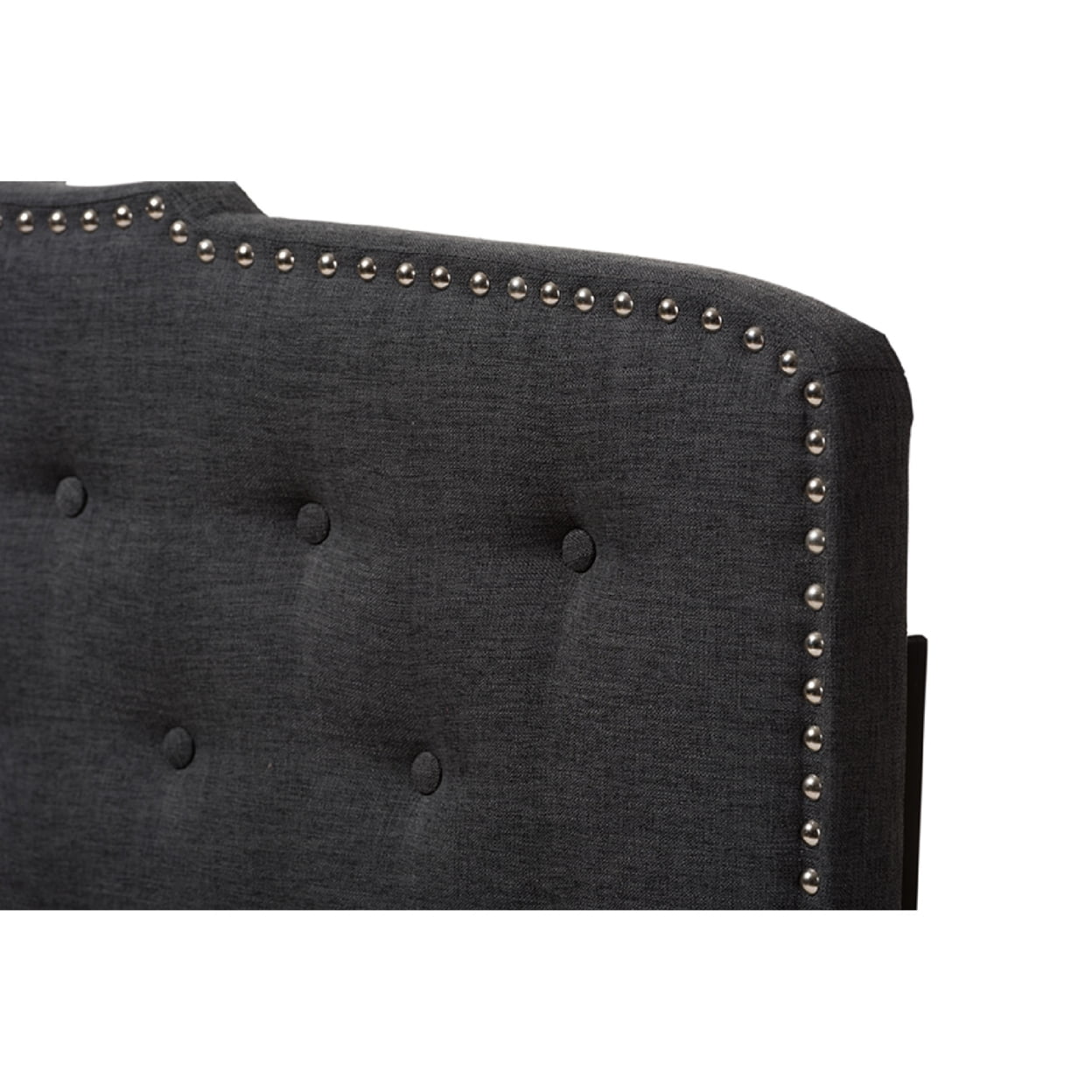 Baxton Studio Lucy Modern and Contemporary Dark Grey Fabric King Size Headboard,Wholesale Interiors