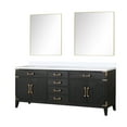 thumbnail image 2 of Laurel 80 in W Black Oak Double Bath Vanity, Cultured Marble Top, and 36 in Mirrors, 2 of 5