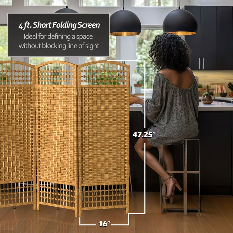 Oriental Furniture 6 Ft Tall Diamond Weave Fiber Room Divider | Desertcart