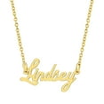 thumbnail image 1 of KISPER 18K Gold Plated Stainless Steel Personalized Name Pendant Necklace, 1 of 24