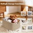 thumbnail image 2 of Natubeau 3 Pack Woven Storage Basket for Shelves, 29L Large Cube Storage Bins, Cotton Rope Woven Baskets for Organizing, Jute, 17.5"D x 13"W x 7"H, 2 of 8