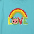 thumbnail image 2 of Girl's CoComelon Love Watermelon Logo Graphic Cropped T-Shirt Blue X Large, 2 of 3