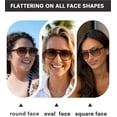 thumbnail image 2 of Fozono Oversized Aviator Sunglasses, Retro Square UV400, 2 of 2