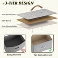 thumbnail image 4 of GALAXHERO 8 Drawer Fabric Dresser for Bedroom, Storage Bins Chest of Drawer for Closet, Living Room, Hallway, Light Grey, 4 of 8