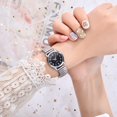 thumbnail image 2 of Clearance Sale Sfonq Womens Watches ,Mothers Day Gift for Grilfriend Unisex Fashion Stainless Steel Belt With Simulated Lovers Quartz Rectangle Watch,Silver Buy 2 Save 10%, 2 of 5
