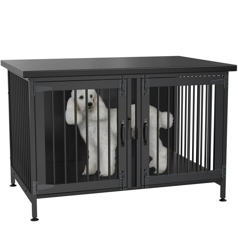 GDLF Double Dog Crate with Divider for 1 or 2 dogs Indoor Kennel Cage Int.dims 36.2 Wx24.5 Dx21 H