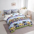 thumbnail image 3 of Homewish Car Theme 7-Piece Twin Bedding Sets For Teens Boys Girls,Cartoon Truck Bedding Comforter Set,Construction Vehicles Breathable Sheet Sets,Microfiber Bedroom Decor,Reversible, 3 of 8