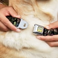 thumbnail image 2 of Nickelodeon Pet Collar, Dog Collar Metal Seatbelt Buckle, Electric Spongebob Poses Elements Black Multi Color, 15 to 24 Inches 1.0 Inch Wide, 2 of 9