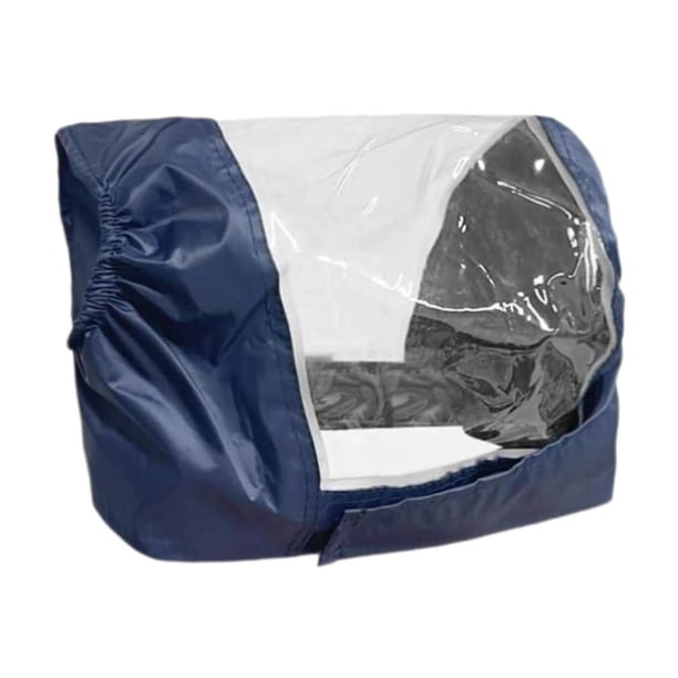 Funda a prueba de polvo, impermeable, transparente, resistente a la lluvia, plegable, ligera y resistente al viento. Azul oscuro