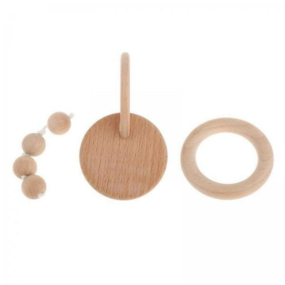 2-3 del paquete Infant Toys de madera Ajuste Mano de ejercicio 3 piezas Sunnimix Sonajero de agarre de madera infantil