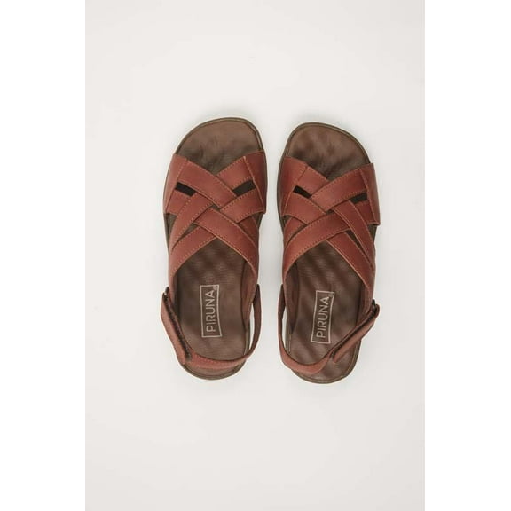 BRAZILIAN WOMENS LEATHER SANDALS BROWN