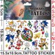 thumbnail image 3 of Pegatinas de tatuajes de Sonices, juguetes para niños, dibujos animados, Shadow, Amy Rose, pegatinas de tatuajes, imagen de anime, resistentes al agua, colas duraderas, 3 of 4