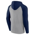 thumbnail image 3 of Men's Fanatics Gray/Navy Tennessee Titans Under Center Long Sleeve Hoodie T-Shirt, 3 of 3