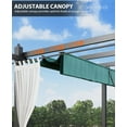 thumbnail image 4 of EastVita 10x13 Ft Retractable Outdoor Pergola with Canopy and Side Mesh,Upgraded Gray Aluminum Pergola,Modern Pavilion for Backyard,Patio,Porch,Grape Trellis, 4 of 8
