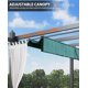 thumbnail image 3 of Pérgola retráctil exterior de 10x10 pies con toldo y malla lateral, pérgola de aluminio gris mejorada, pabellón moderno para patio y terraza, 3 of 6