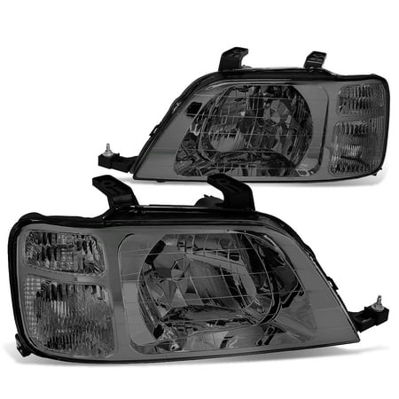 For 1997 to 2001 Honda CRV Headlight Smoked Housing Clear Corner Headlamp RD LX EX 98 99 00 Left+Right