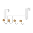 thumbnail image 2 of Clothes Hangers Over The Door Hooks Punch Frees Door Hook Clothes Hanger Door Cabinet Door Rack Clothes Hook Hanger Suitable For Kitchen Bedroom Living Room Study Bathroom Toilet And Office, 2 of 7