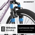 thumbnail image 6 of 24 Inch Mountain Bike, Disc/V Brakes 21 Speeds Women Bike, Sturdy Steel Frame and Suspension Fork, Stylish Adult and Teens Bicycle for Urban Trail Snow Commuter, 6 of 9