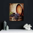 thumbnail image 4 of JEUXUS Canvas Print Wall Art Red Wine with Barrels Painting for Wall Decor Grape Pictures Stretched and Framed Vintage Kitchen Decorations, 4 of 4